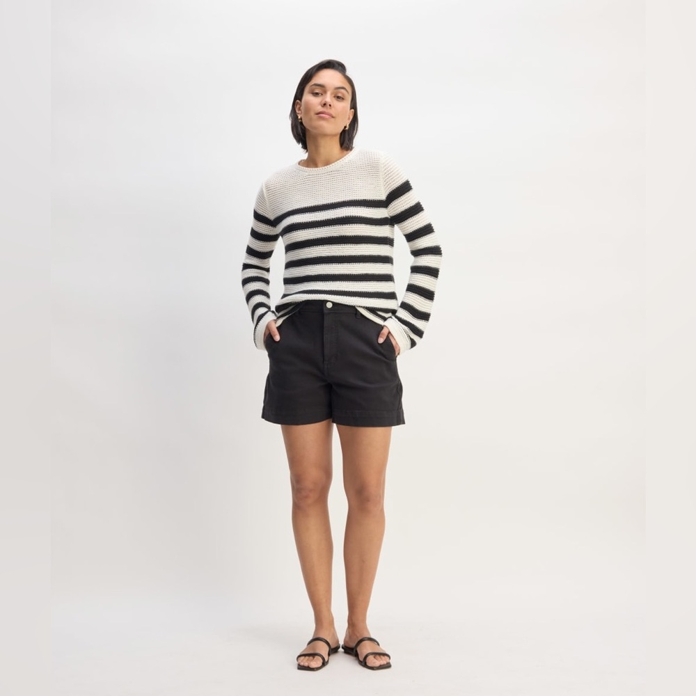 Everlane THE ORGANIC COTTON OPEN-STITCH CREW large - Picture 3 of 16